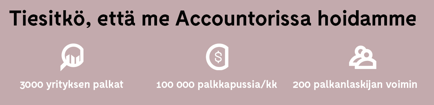 Accountor hoitaa 3000 yrityksen palkat