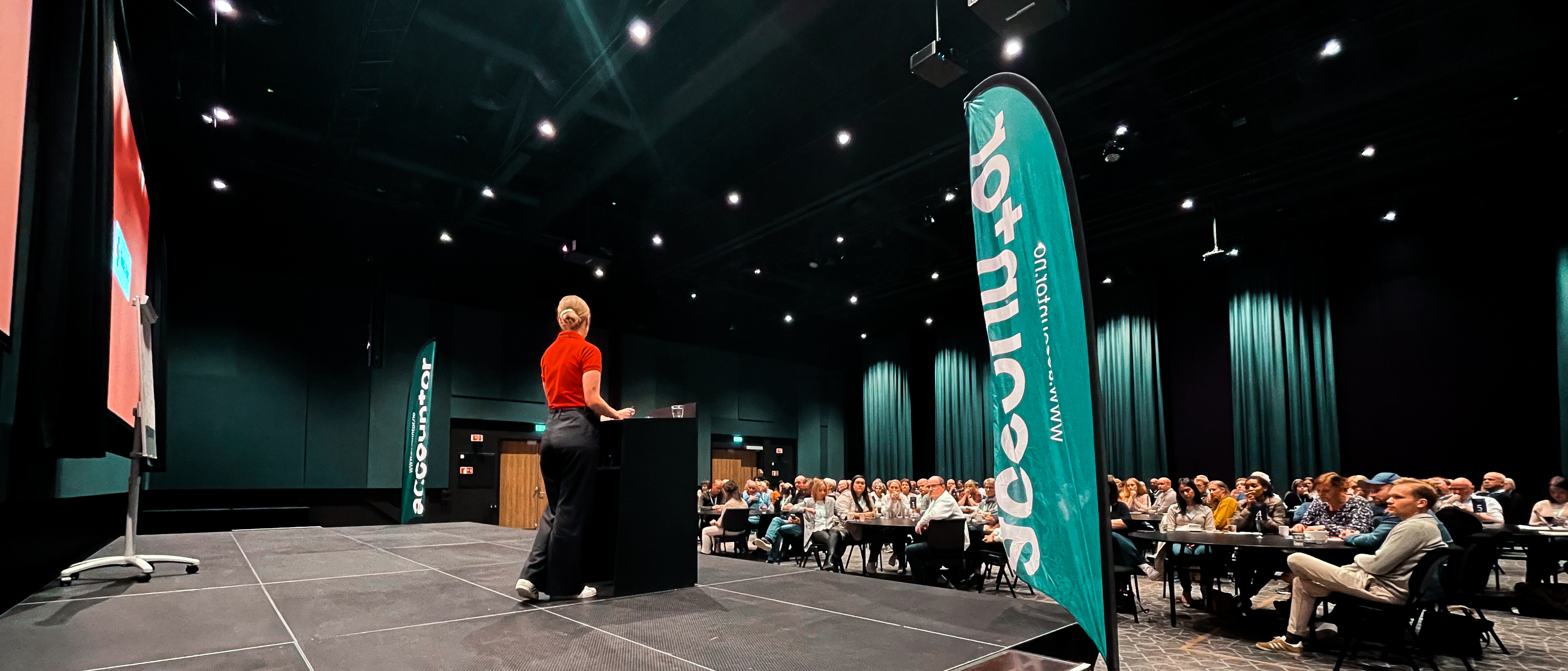 Sigrid Ødegårdshaugen holder foredrag for Accountor