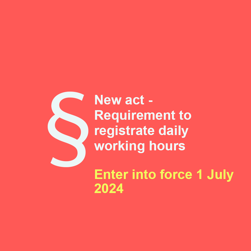 New act about registration of working hours - Accountor Denmark