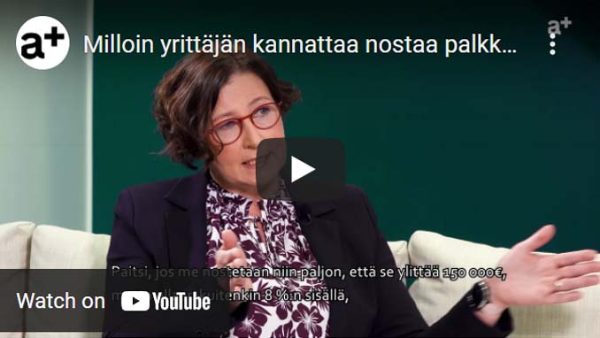 Osinkojen verotus Milloin yrittäjän kannattaa nostaa palkkaa ja milloin osinkoja Yrittäjän taloustärppi