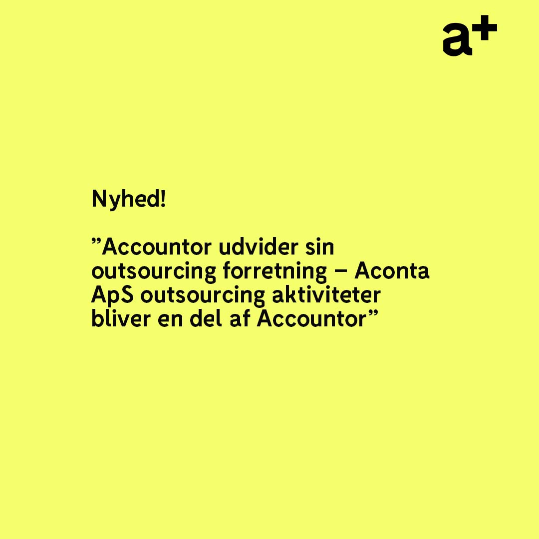 Accountor udvider sin outsourcingforretning - Accountor Danmark