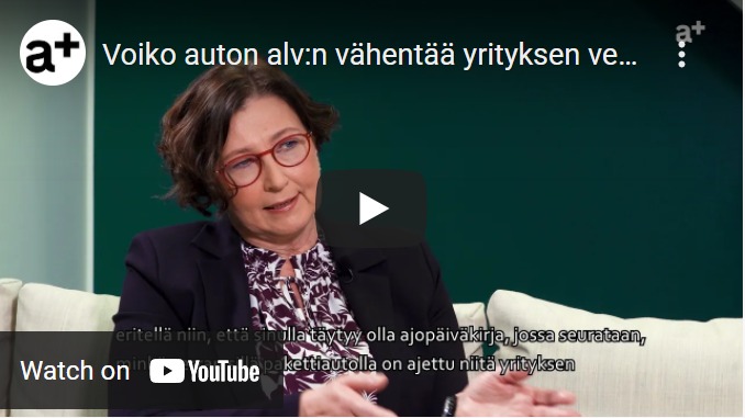 Auton alv vähennys yrityksen verotus Yrittäjän taloustärppi