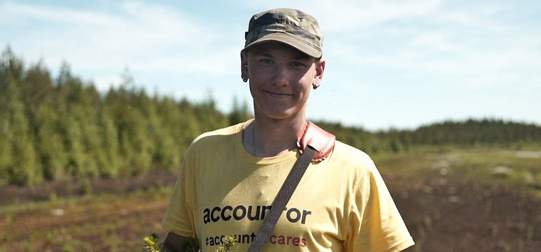 man in forest