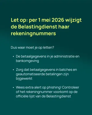 wijziging rekeningnummers belastingdienst.