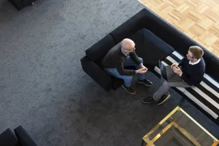 Meeting two men