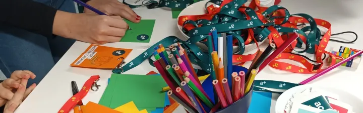 children making handicrafts