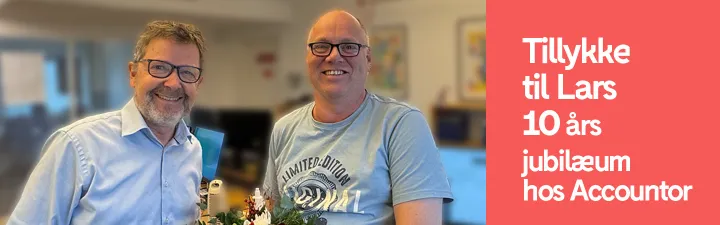 Lars Dalvang 10 års jubilæum hos Accountor
