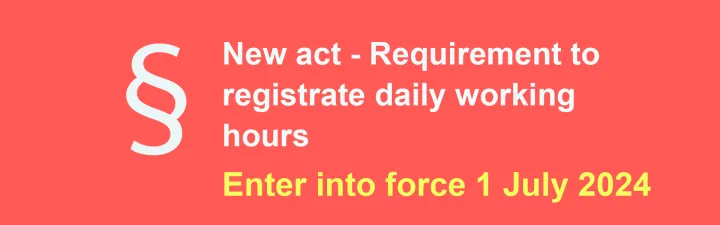 New act about registration of working hours - Accountor Denmark