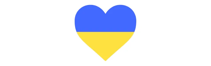 blue and yellow heart