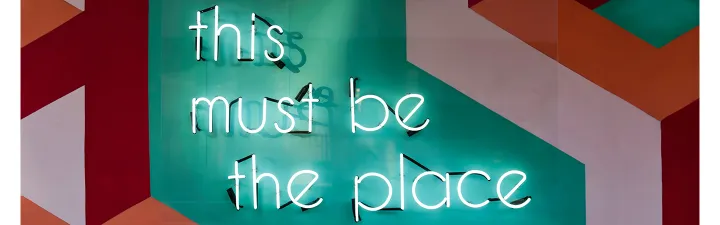 this must be the place - neon. skilt