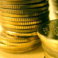 A pile of golden coins